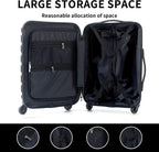 Luggage, 3 Piece Set Suitcase with Spinner wheels, TSA LockHardshell, Lightweight (Very Peri)