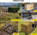mophorn pallet forks 42.9" 4000 lbs max, clamp on tractor bucket forks 58.7" total length, heavy duty front loader forks, fork attachment for skid steer,loader bucket