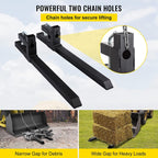 mophorn pallet forks 33.5" 2000 lbs max, clamp on tractor bucket forks 46.9" total length, heavy duty front loader forks, fork attachment for skid steer,loader bucket