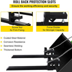 mophorn pallet forks 33.5" 2000 lbs max, clamp on tractor bucket forks 46.9" total length, heavy duty front loader forks, fork attachment for skid steer,loader bucket