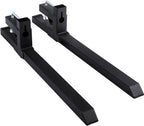 mophorn pallet forks 42.9" 4000 lbs max, clamp on tractor bucket forks 58.7" total length, heavy duty front loader forks, fork attachment for skid steer,loader bucket