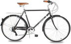 Tracer Osaka Hybrid Bikes for Men,Steel Frame, Nexus Inter 3/7 Speed,15-18 Inch,700c Wheels,Brown Seat Brown Grips, Road Bike,City Bike,Mens Bike,Multiple Colors