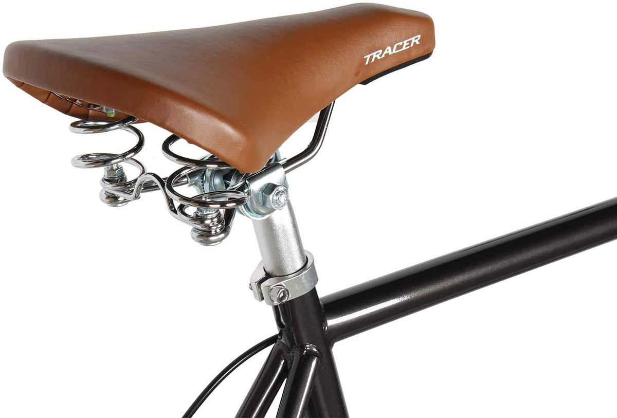 Tracer Osaka Hybrid Bikes for Men,Steel Frame, Nexus Inter 3/7 Speed,15-18 Inch,700c Wheels,Brown Seat Brown Grips, Road Bike,City Bike,Mens Bike,Multiple Colors