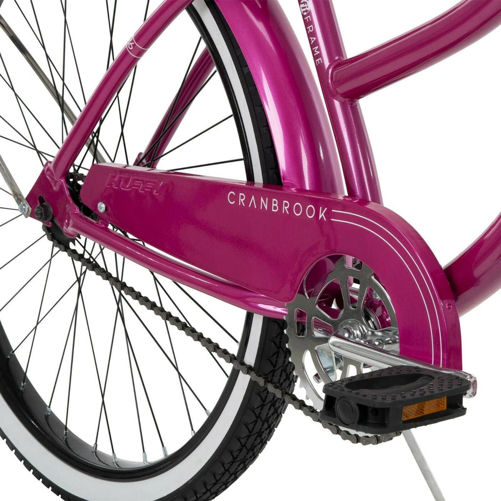 Huffy 26 In. Cranbrook Women's Beach Cruiser Bike, Pink, Bicycles