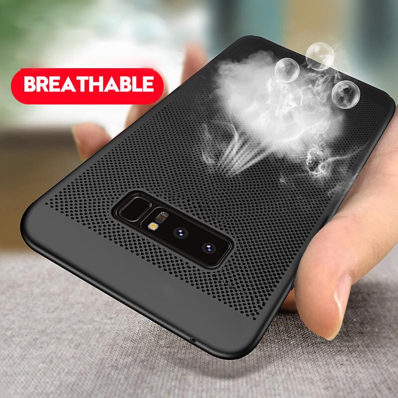 Phone Accessories - Hard PC Matte Full Cover Heat Dissipation Case For Samsung Galaxy S8 S9 S10 Plus NOTE 8 9 S6 S7 Edge