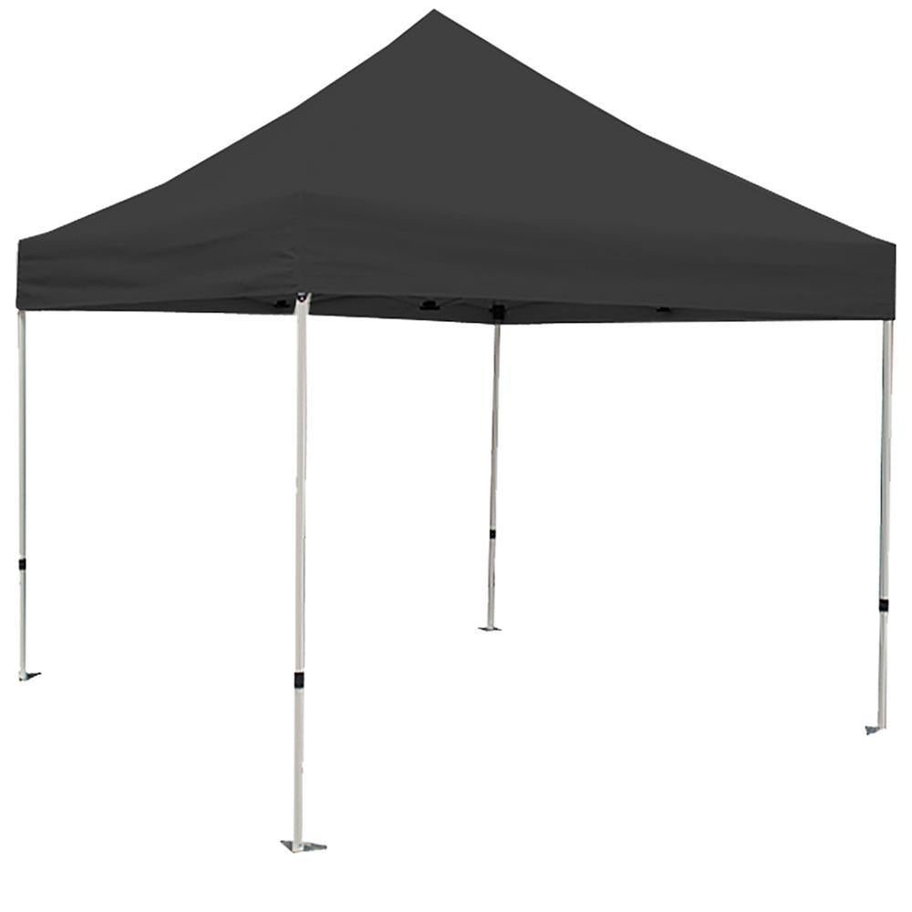 Athena 10 ft. x 10 ft. Black Cover White Frame Instant Pop Up Tent