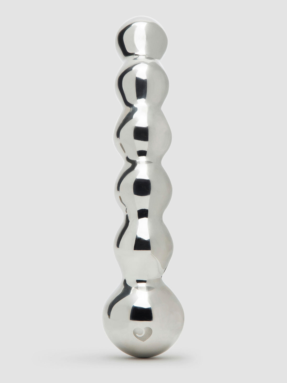 Desire Luxury Beaded Stainless Steel Dildo, Silver
