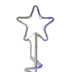 7? Blue Spiral Rope Light Tree with Star Tree Topper Christmas Yard Decor