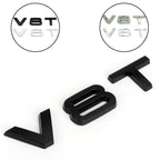 Audi A1 A3 A4 A5 A6 A7 Q3 Q5 Q7 S6 S7 S8 S4 SQ5 Black V8T Emblem Badge Fit Generic
