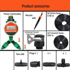 BBGS Drip Irrigation System with Timer, Garden Watering Kits, Adjustable Nozzle Mist Cooling Outdoors Balcony Patio Lawn Automatic Micro Irrigation Kit (Color : Style 3)