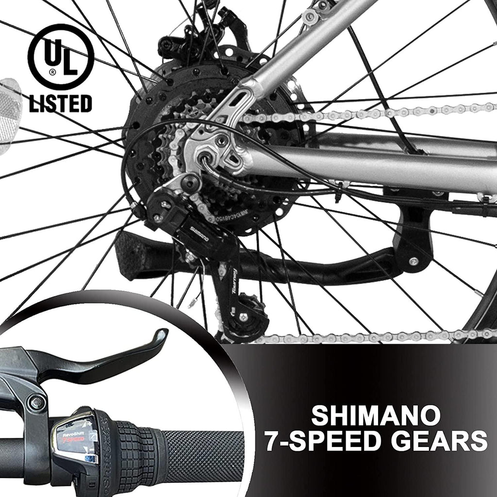 VELOWAVE Electric Bikes for Adults 500W 25MPH,27.5" Electric Mountain Bike with 48V 13Ah Removable IP65 Battery,Adults Ebike with  7-Speed and Adjustable Suspension Fork