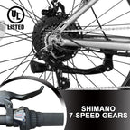 VELOWAVE Electric Bikes for Adults 500W 25MPH,27.5" Electric Mountain Bike with 48V 13Ah Removable IP65 Battery,Adults Ebike with  7-Speed and Adjustable Suspension Fork