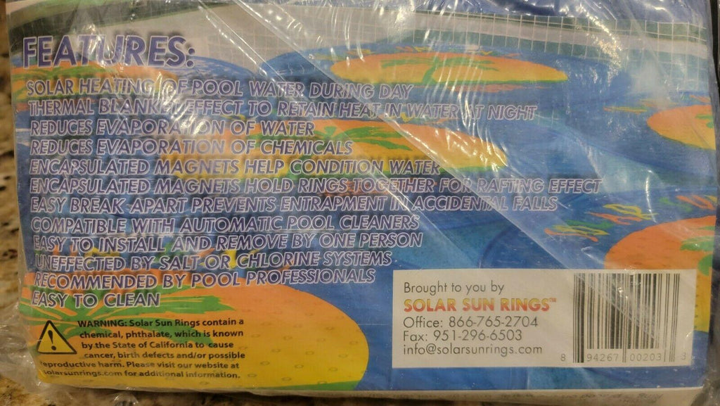 solar sun rings swimming pool heater with palm tree design lot of 4
