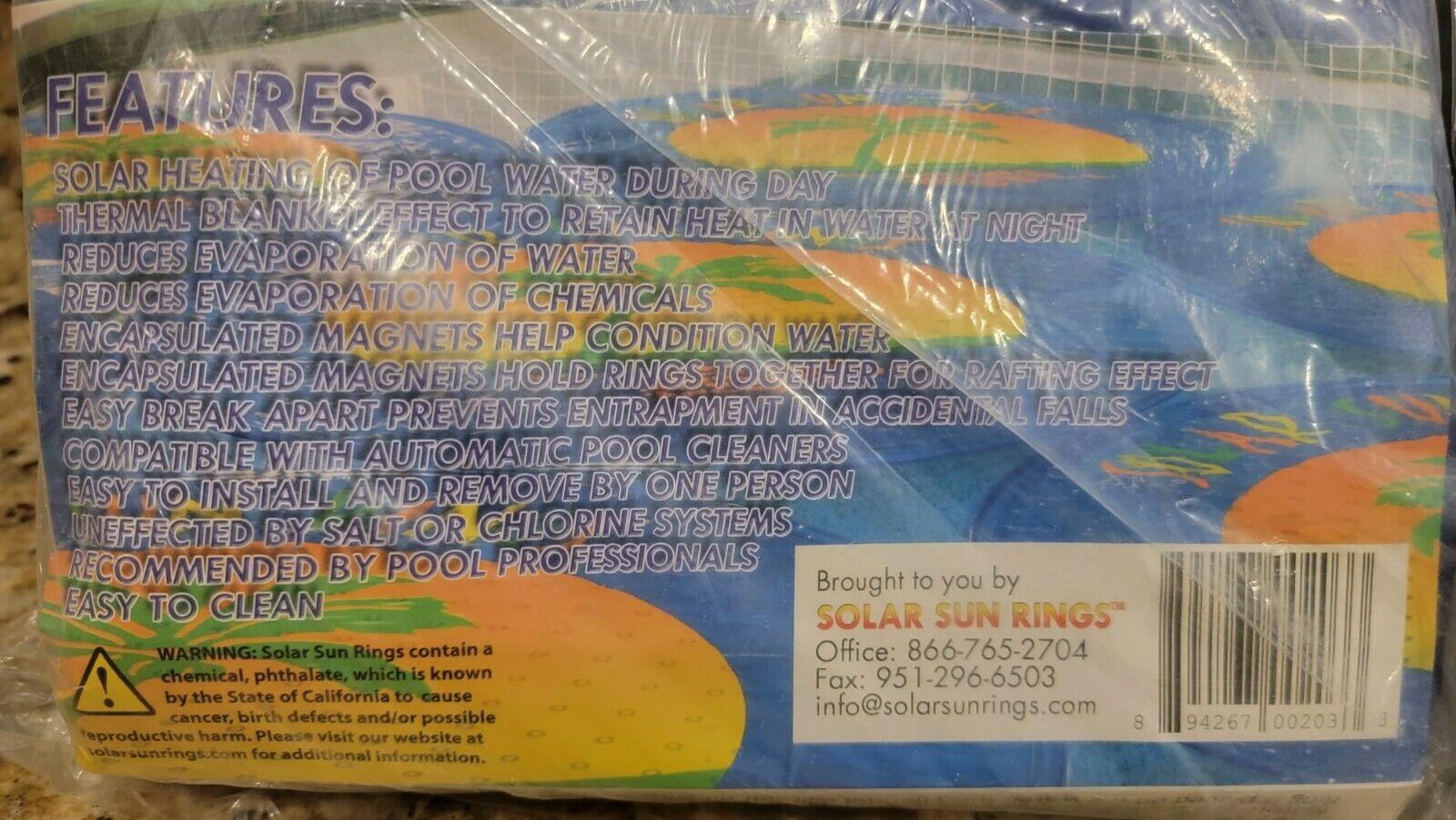 solar sun rings swimming pool heater with palm tree design lot of 4