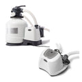intex 3000 gph pool sand filter pump w/krystal clear saltwater system