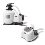 intex 3000 gph pool sand filter pump w/krystal clear saltwater system