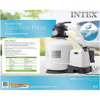 intex 3000 gph pool sand filter pump w/krystal clear saltwater system