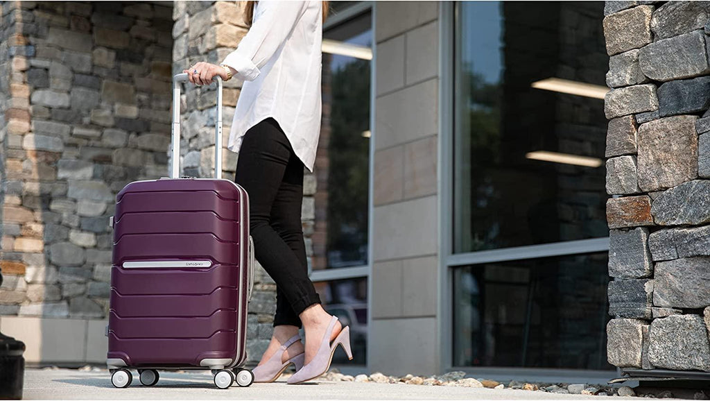 form Hardside Expandable with Double Spinner Wheels, Amethyst Purple, Checked-Large 28-Inch