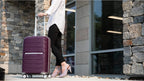 form Hardside Expandable with Double Spinner Wheels, Amethyst Purple, Checked-Large 28-Inch
