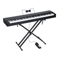 Ansley&amp;HosHo Weighted Hammer Digital Piano Standard Keyboard Piano for Beginner/Adults with Stand+Adapter+Sustain Pedal Board 88 Key Black