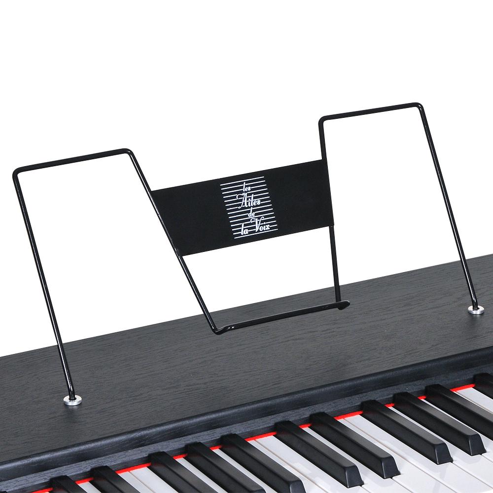Ansley&amp;HosHo Weighted Hammer Digital Piano Standard Keyboard Piano for Beginner/Adults with Stand+Adapter+Sustain Pedal Board 88 Key Black