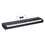 Ansley&amp;HosHo Weighted Hammer Digital Piano Standard Keyboard Piano for Beginner/Adults with Stand+Adapter+Sustain Pedal Board 88 Key Black