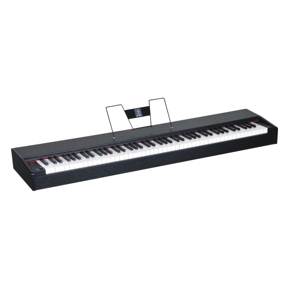 Ansley&amp;HosHo Weighted Hammer Digital Piano Standard Keyboard Piano for Beginner/Adults with Stand+Adapter+Sustain Pedal Board 88 Key Black