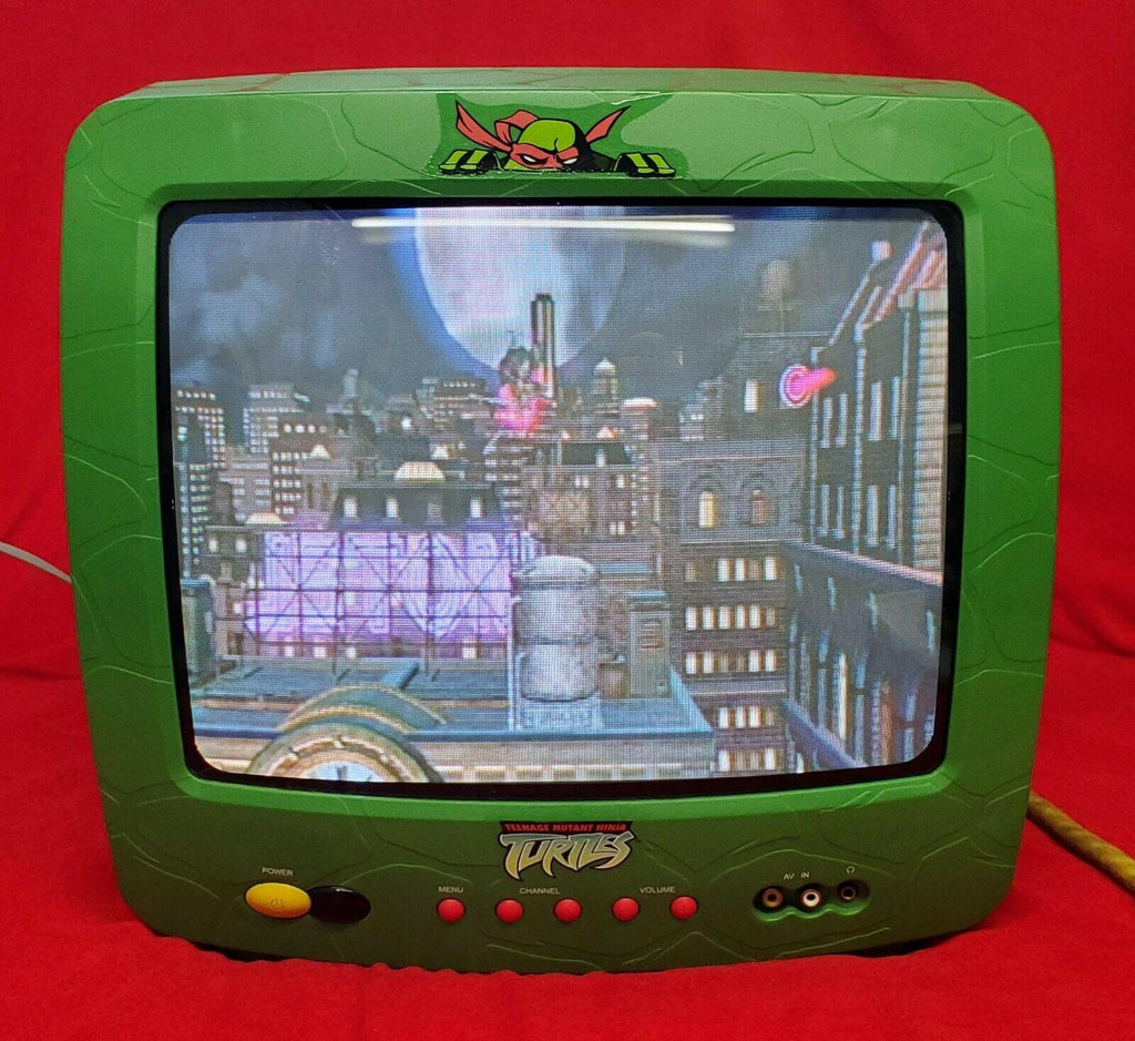 teenage mutant ninja turtles tmnt  rare  13" retro gaming tv p3815nt  game