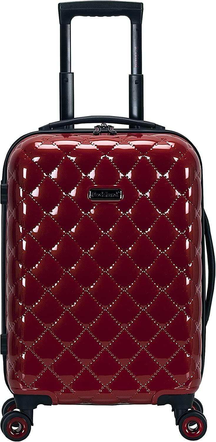 Quilt Hardside Expandable Spinner Wheel Luggage Set, Red, 3-Piece (20/24/28)