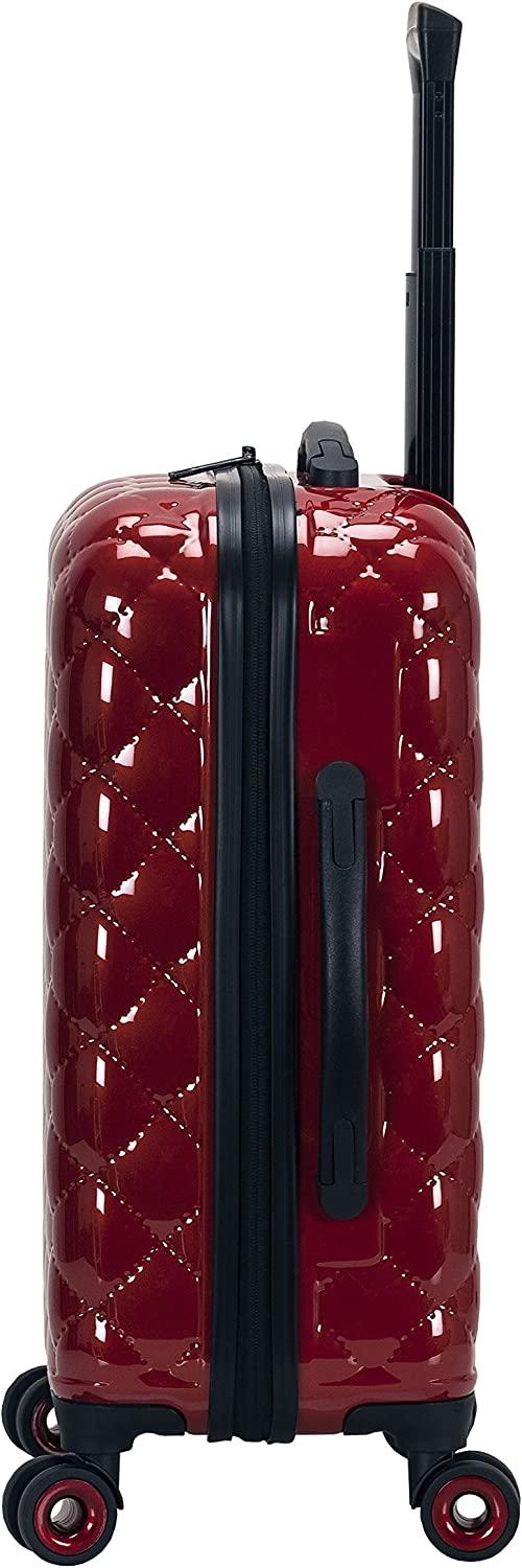Quilt Hardside Expandable Spinner Wheel Luggage Set, Red, 3-Piece (20/24/28)