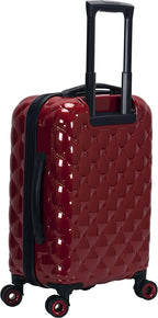 Quilt Hardside Expandable Spinner Wheel Luggage Set, Red, 3-Piece (20/24/28)