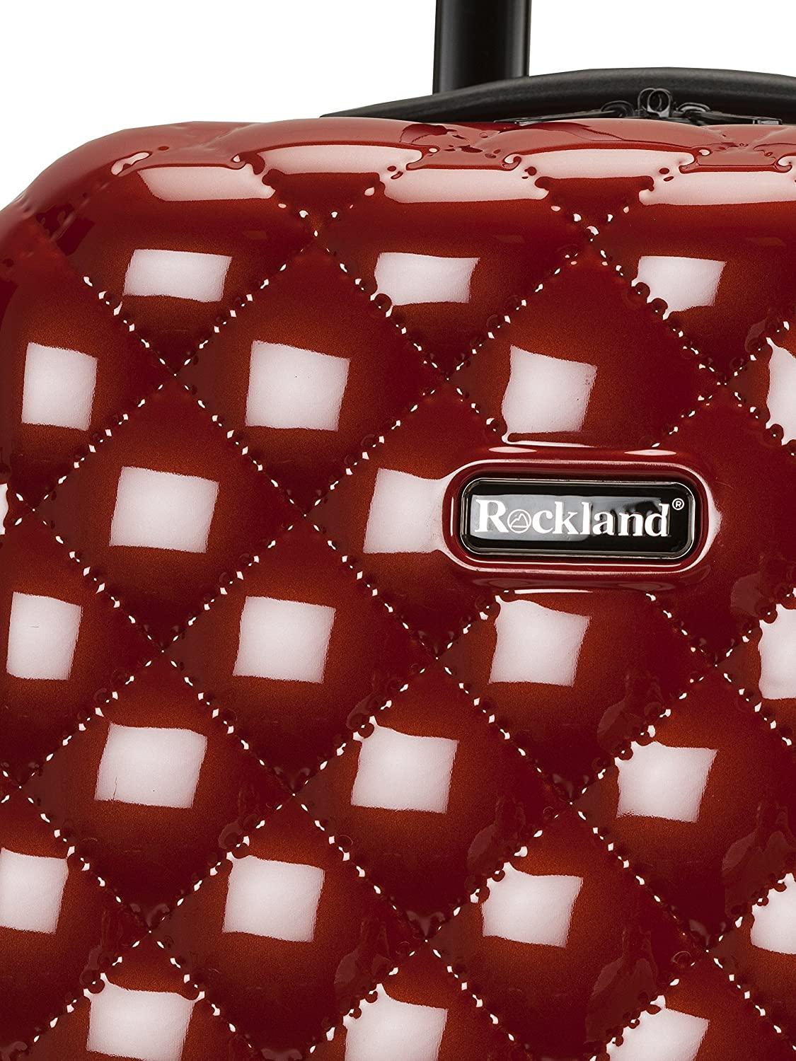 Quilt Hardside Expandable Spinner Wheel Luggage Set, Red, 3-Piece (20/24/28)