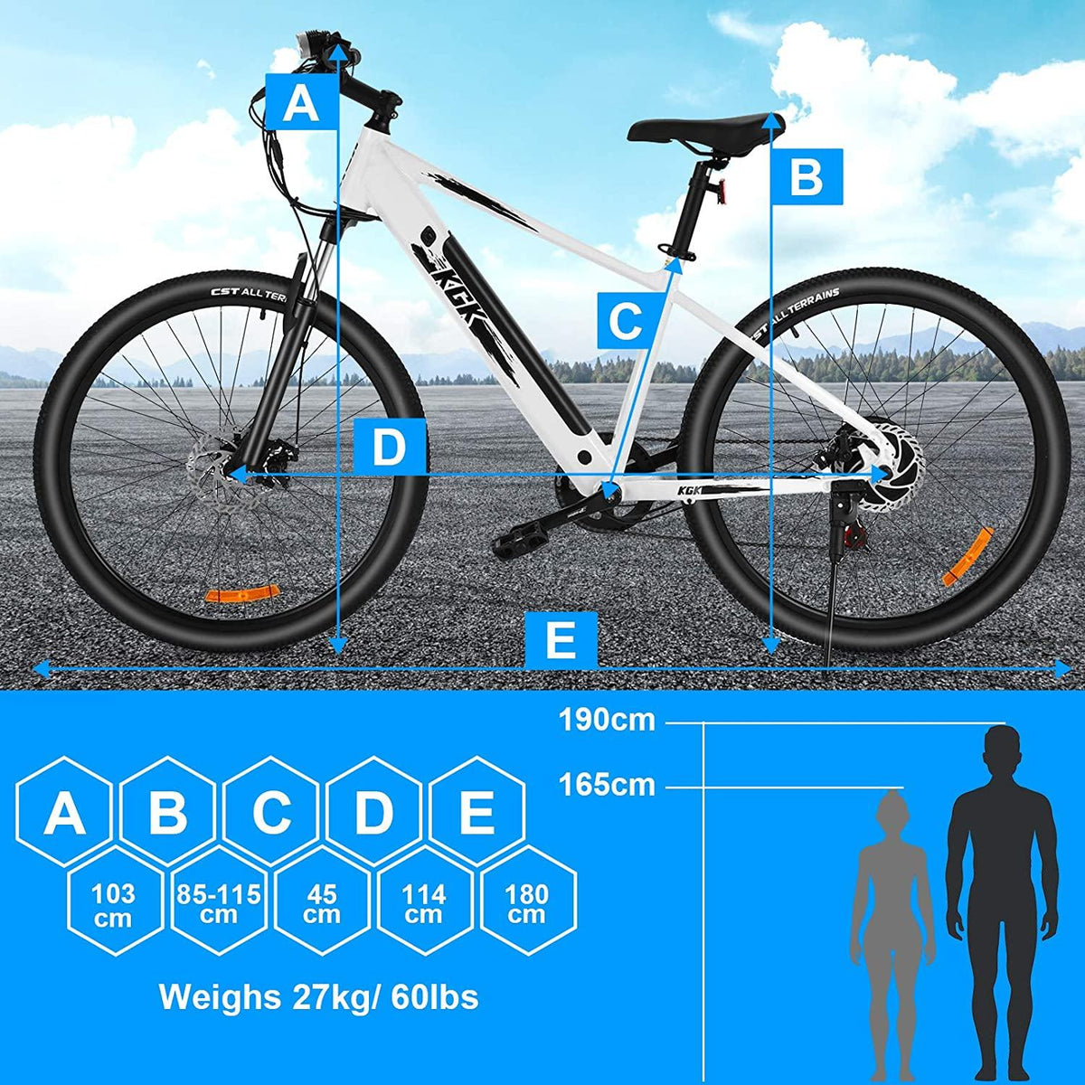 ANCHEER 27.5" Aluminum 700C Electric Bike, 350w Adults Electric Commuting Bicycle with Removable 10.4 Ah Battery, 7-Speed Professional Derailleur City E-bike