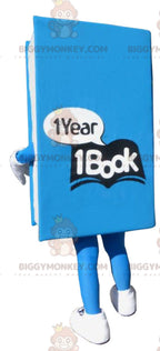 Giant blue and white BIGGYMONKEYmascot costume. costume