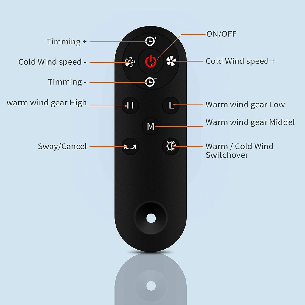 BaytoCare Simple Deluxe 32-inch Space Heater Bladeless Tower Fan, Heater &amp; Fan Combo,  Grey