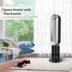 BaytoCare Simple Deluxe 32-inch Space Heater Bladeless Tower Fan, Heater &amp; Fan Combo,  Grey