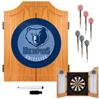 NBA Memphis Grizzlies Wood Finish Dart Cabinet Set