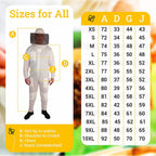 beeattire ventilated bee suit 3 layer mesh bee protection new light weight ultra breezebeekeeper full beekeeping costume with round hood (10xl)