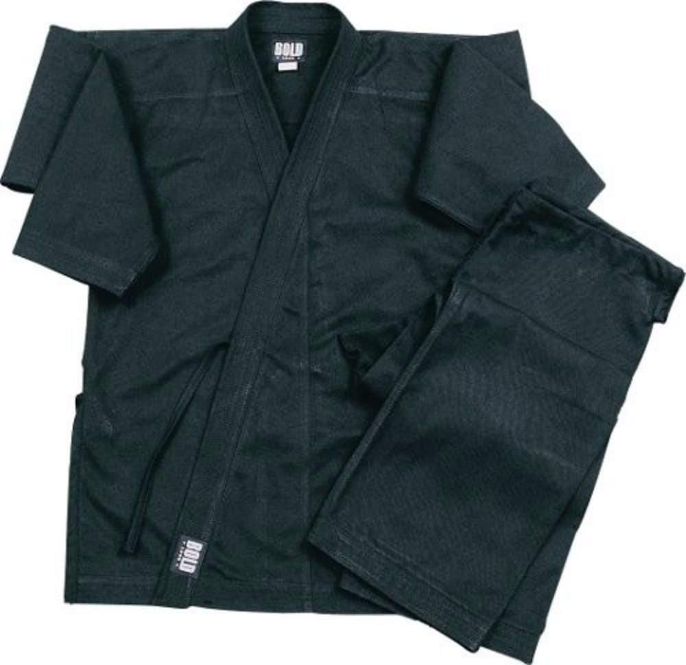Black Super Heavyweight 14oz Brushed Cotton Karate Uniform by Bold 500b