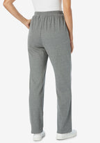 7-day knit ribbed straight leg pant