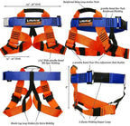 Fusion Climb Tactical Edition Kids Commercial Zip Line Kit Harness/Lanyard Bundle FTK-K-HL-01, Black, One Size