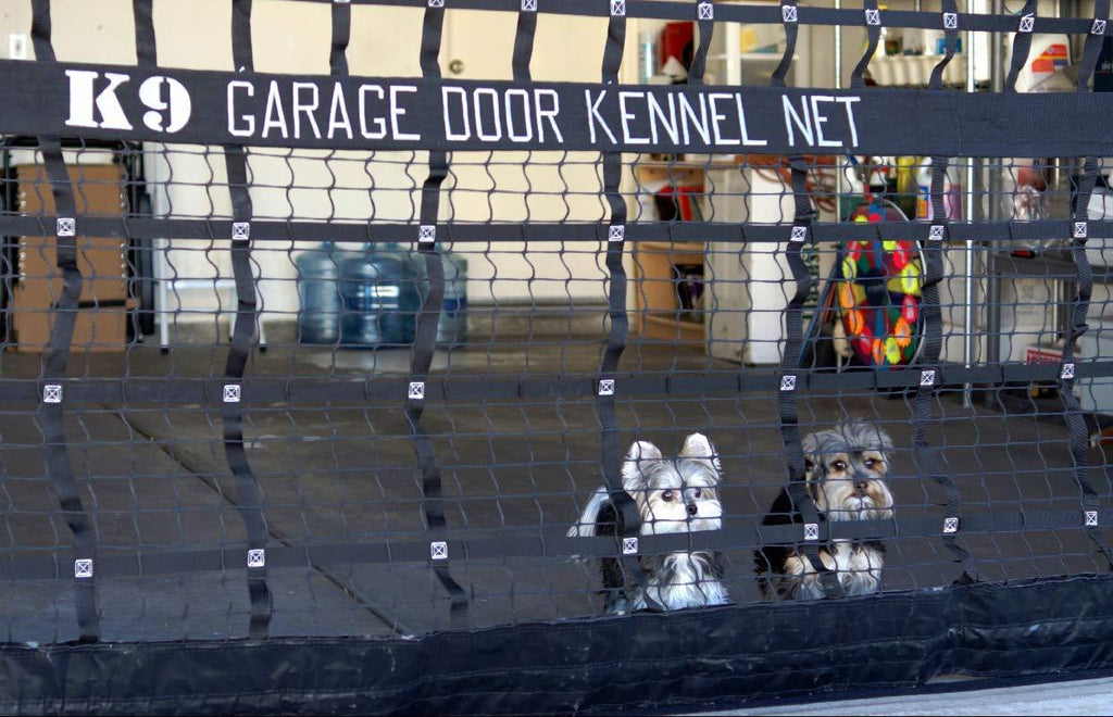 K9 GaraDoor Kennel Net, Lar&amp; Small Dog Kennel with Access Door, Black