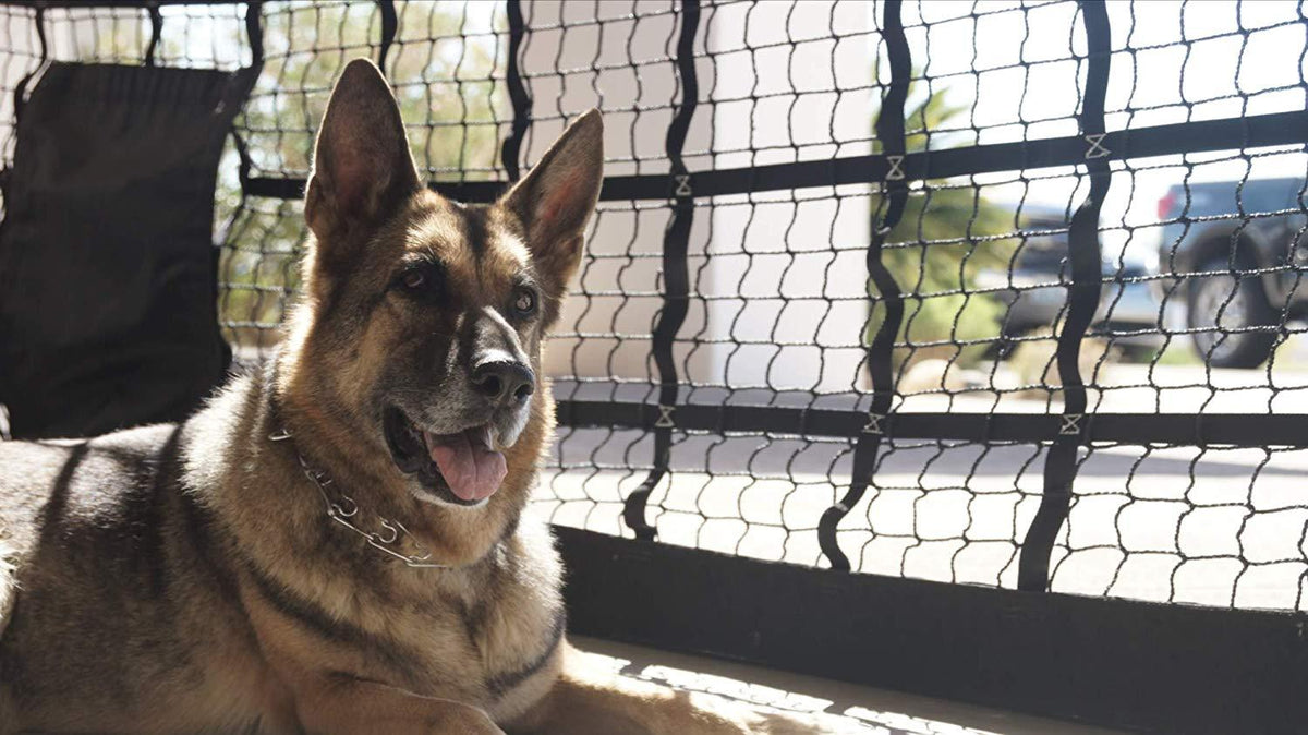 K9 GaraDoor Kennel Net, Lar&amp; Small Dog Kennel with Access Door, Black