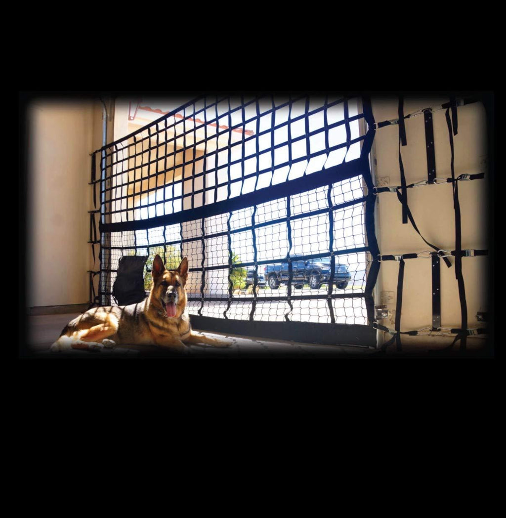 K9 GaraDoor Kennel Net, Lar&amp; Small Dog Kennel with Access Door, Black