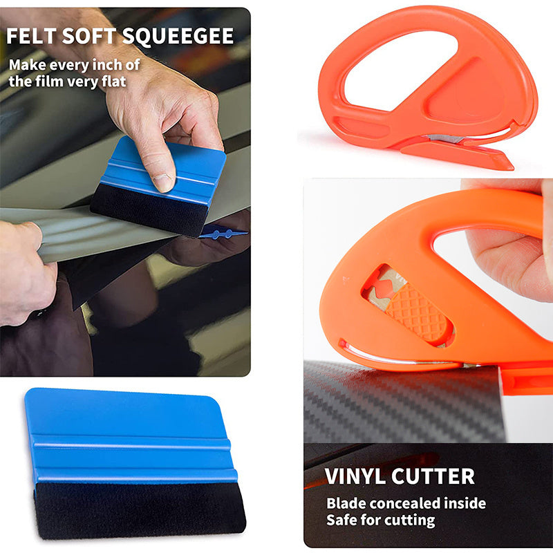 Complete Car Wrapping and Window Tinting Tool Kit - Vinyl Scraper, Cutter, Squeegee, Spatulas & More!