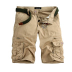 New Men Plaid Pockets Cargo Short Casual Pants