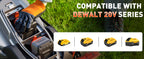 13 Inch Electric Lawn Mower, 2×20V Brushless Mower with 5-Position Height Adjustment, Cordless Push Lawn Mower, 2×5.0Ah Batteries &amp; Charger Included