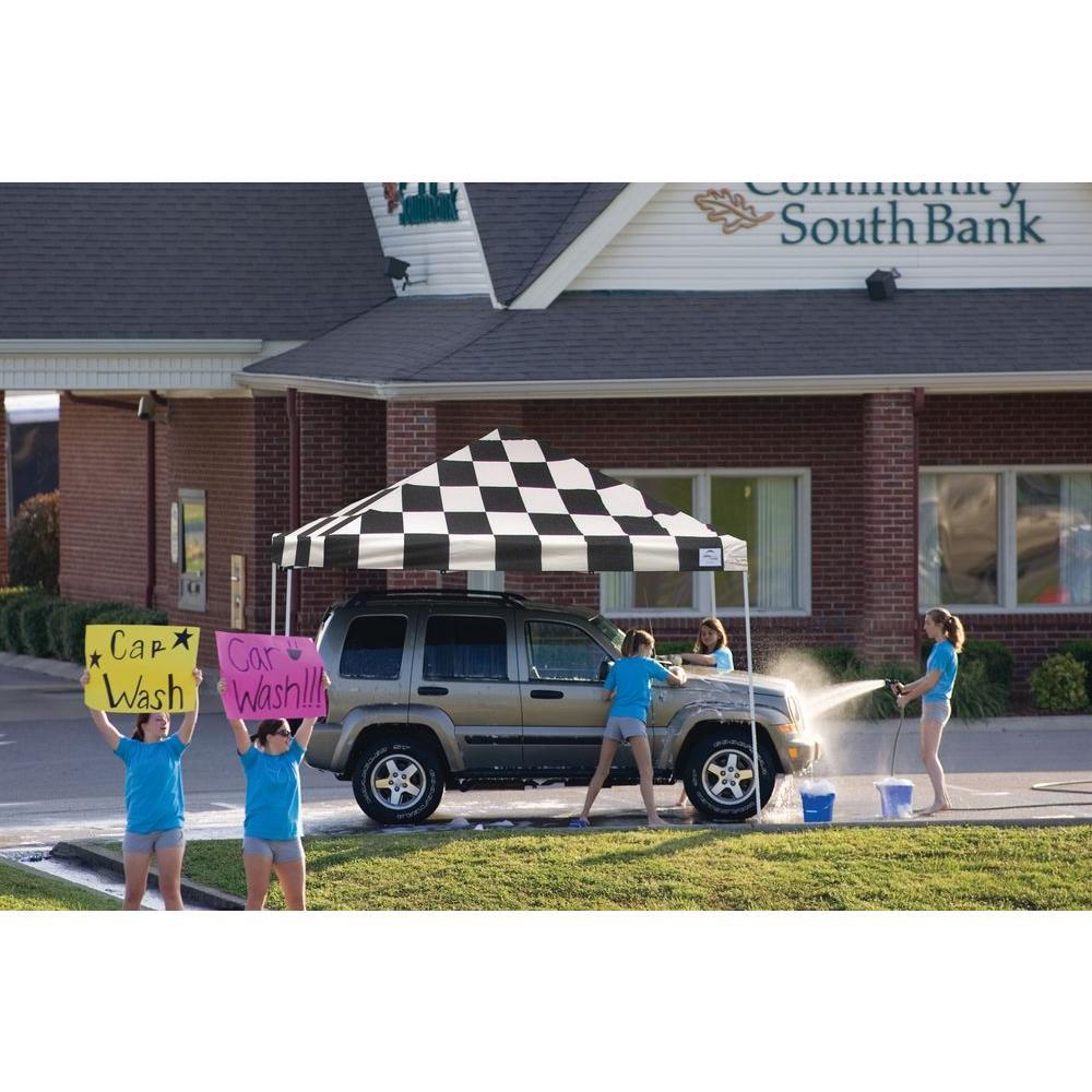 12 ft. W x 12 ft. D Pro Series Straight-Leg Pop-Up Canopy with 4-Position-Adjustable Steel Frame and StoraBag