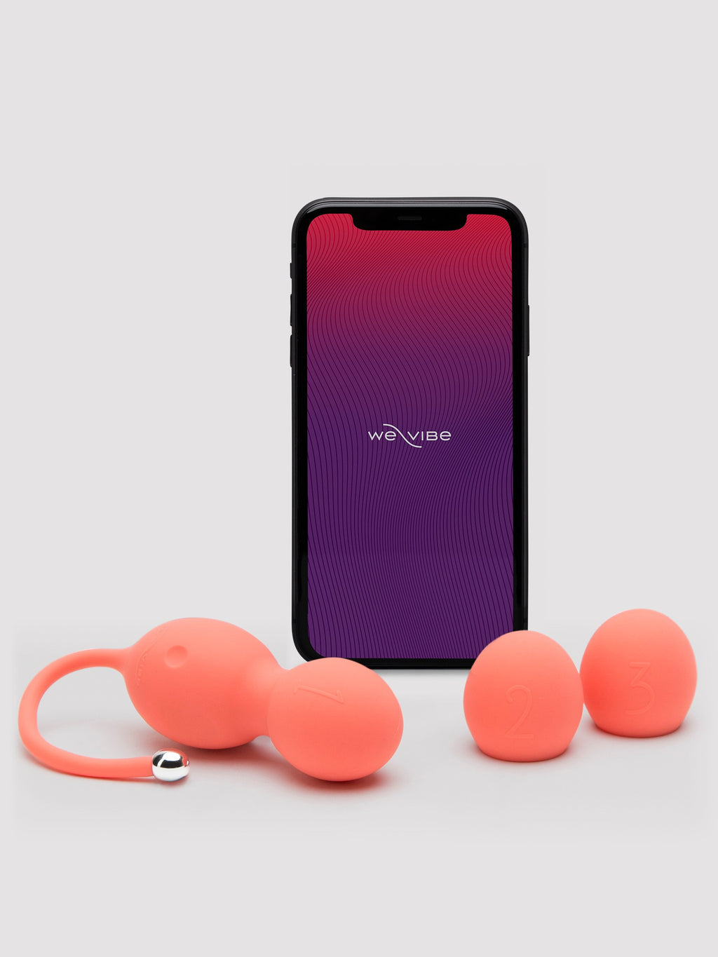 We-Vibe Bloom App Controlled Rechargeable Vibrating Kegel Balls, Pink