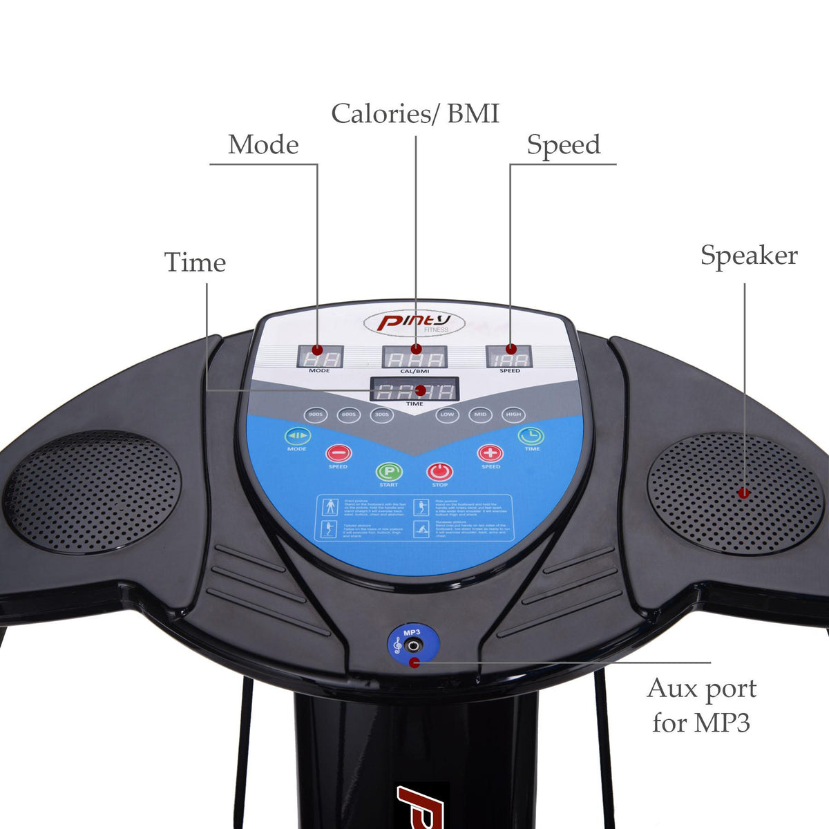 Y-NOT 2000W Black Powerful Multi-Mode Vibration Platform Machine